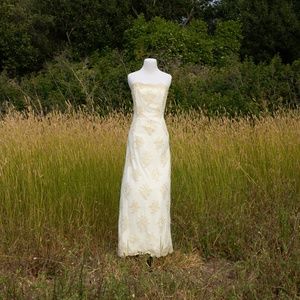 Vintage 90s Jessica Mcclintock Lace Bridal Gown - image 1